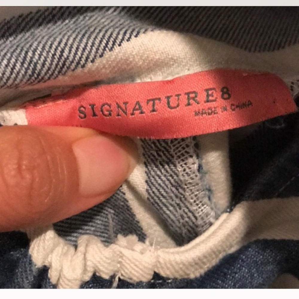 Striped denim overalls - Picture 6 of 7